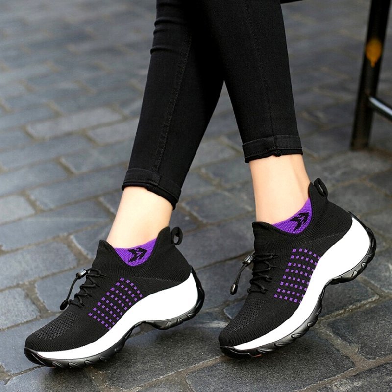 Women's Stretch Cushion Sneakers for Foot Pain Relief