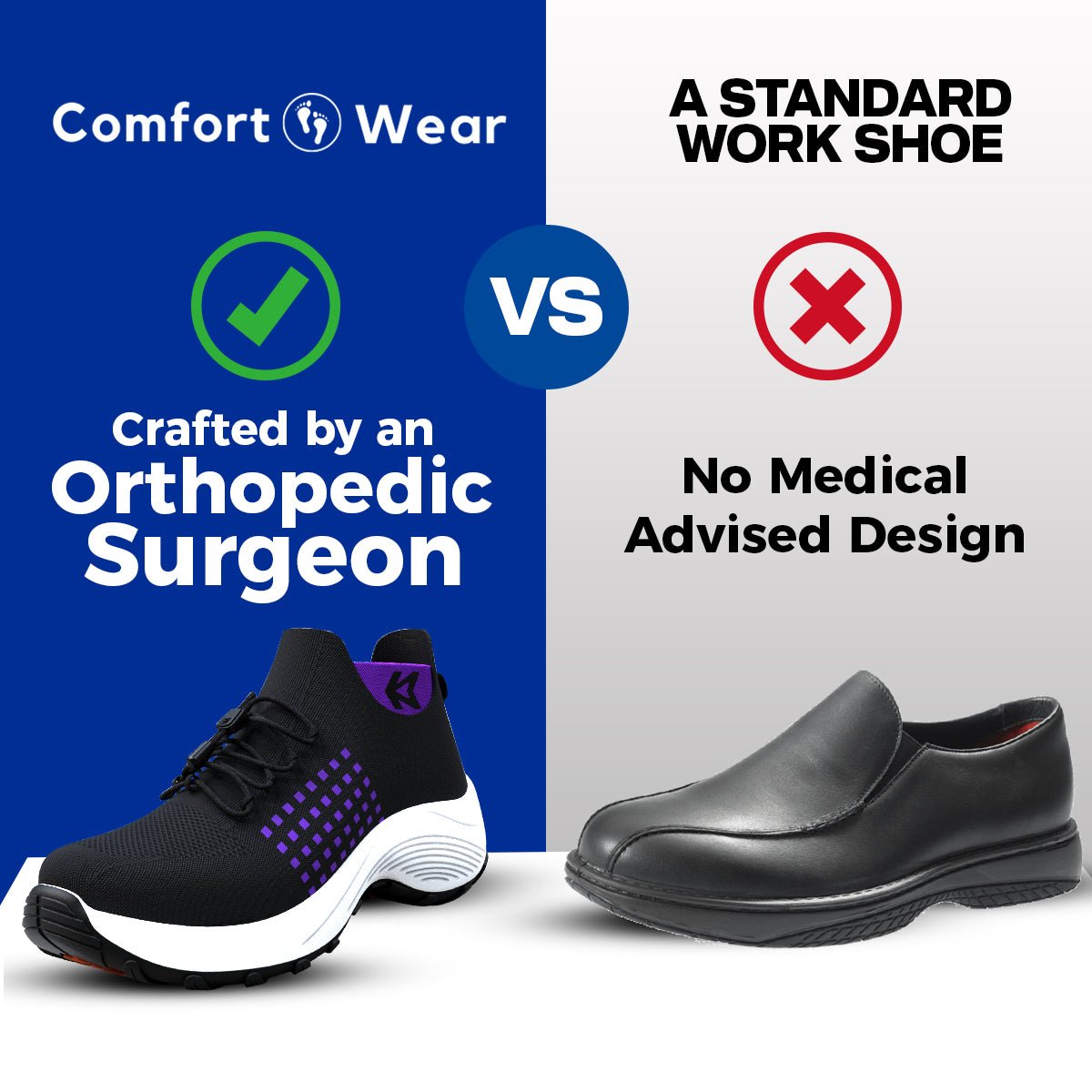 Women's Stretch Cushion Sneakers for Foot Pain Relief
