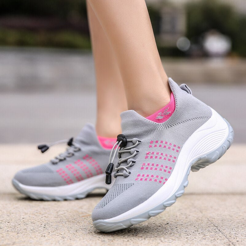 Women's Stretch Cushion Sneakers for Foot Pain Relief