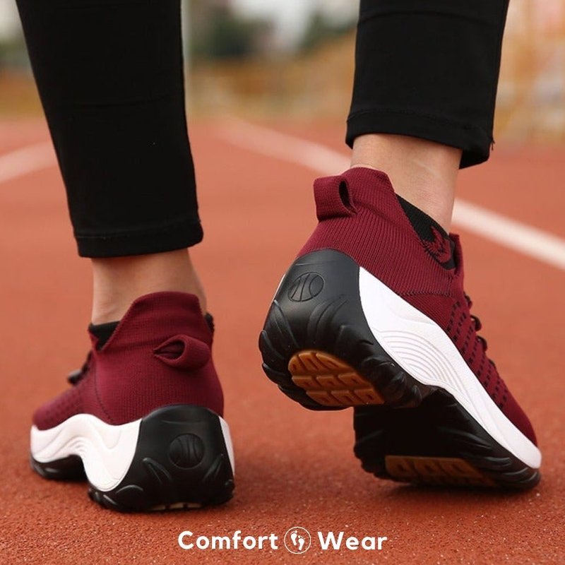 Women's Stretch Cushion Sneakers for Foot Pain Relief