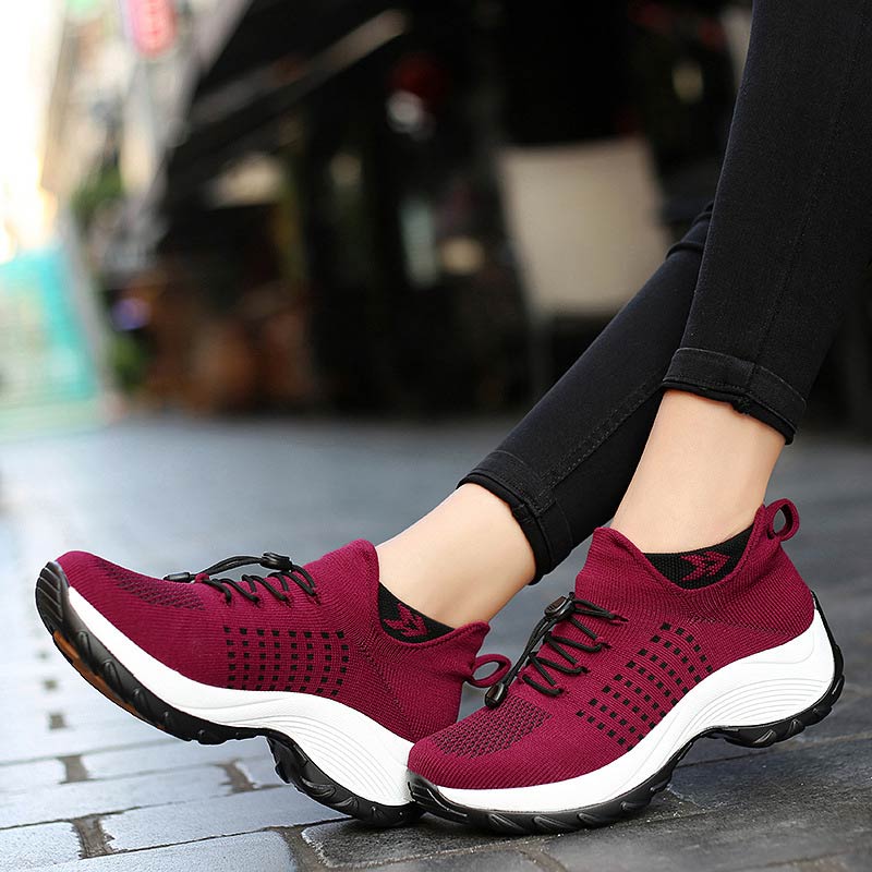 Women's Stretch Cushion Sneakers for Foot Pain Relief