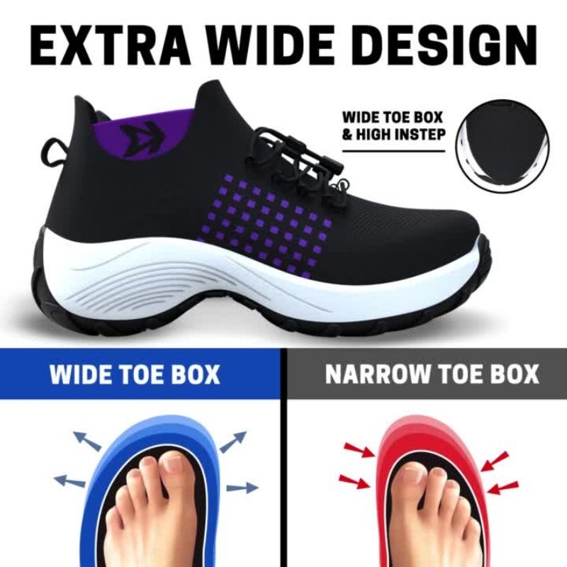 Women's Stretch Cushion Sneakers for Foot Pain Relief