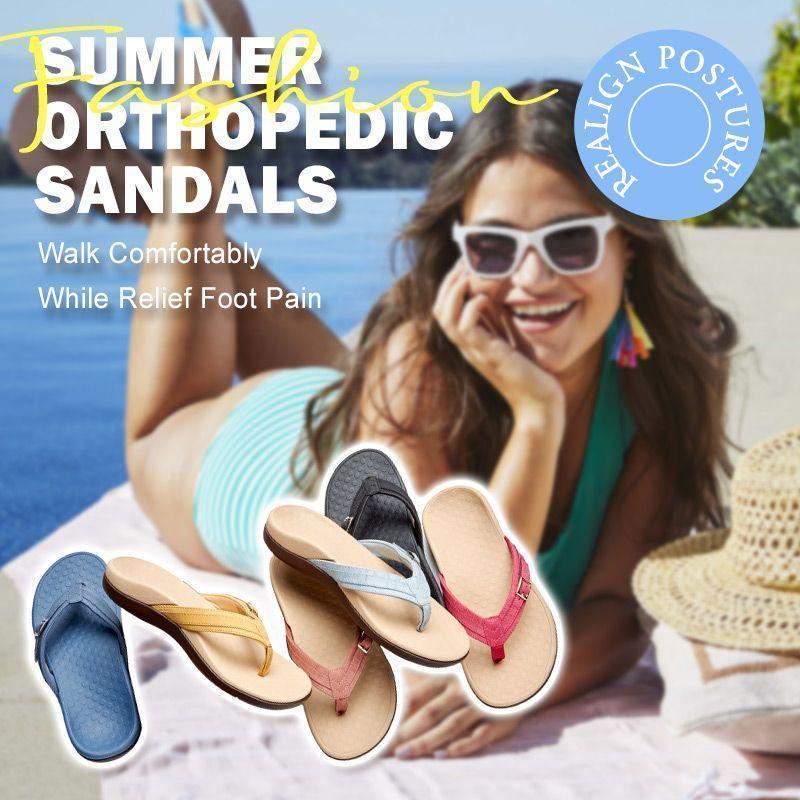 Women's Adjustable Orthopedic Arch Support Flip Flops