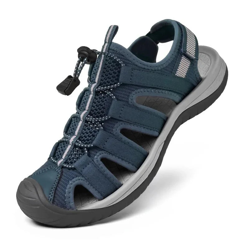 Women's Closed-Toe Hiking Sandals with Elastic Lace