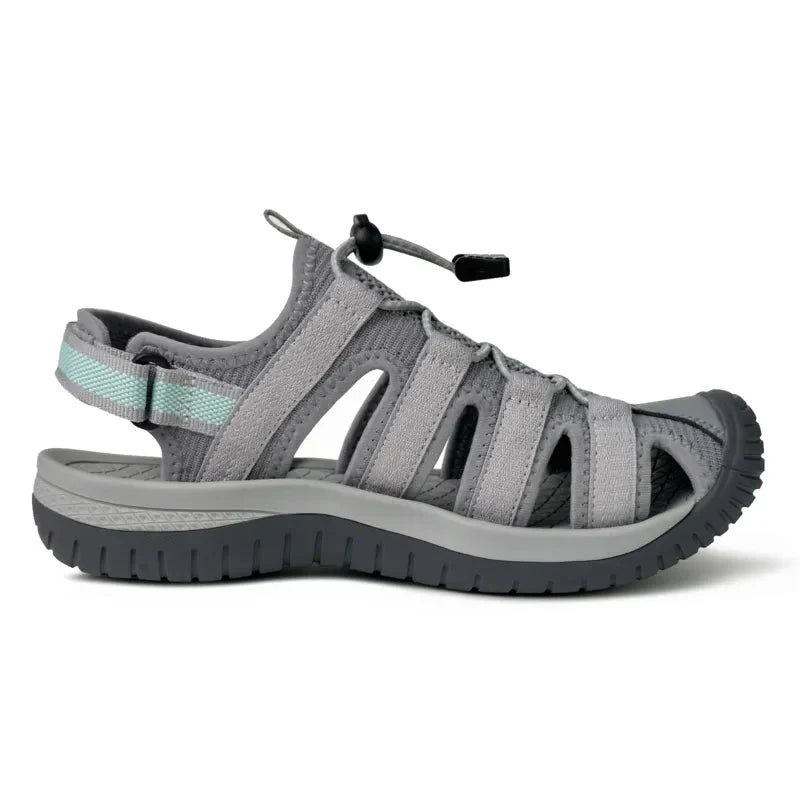 Women's Closed-Toe Hiking Sandals with Elastic Lace