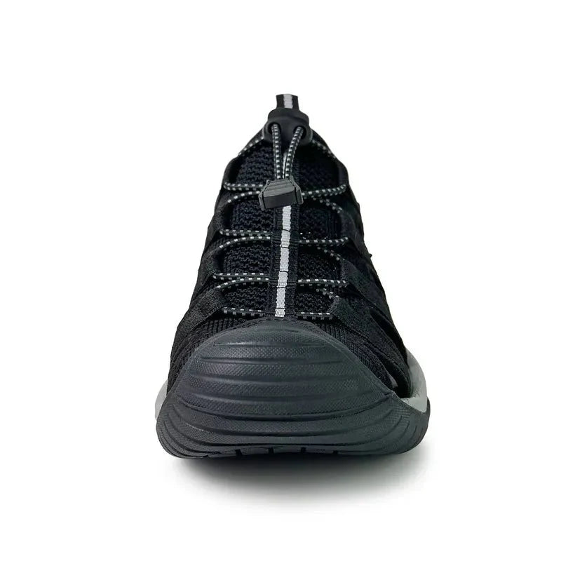Women's Closed-Toe Hiking Sandals with Elastic Lace