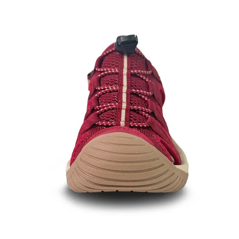Women's Closed-Toe Hiking Sandals with Elastic Lace