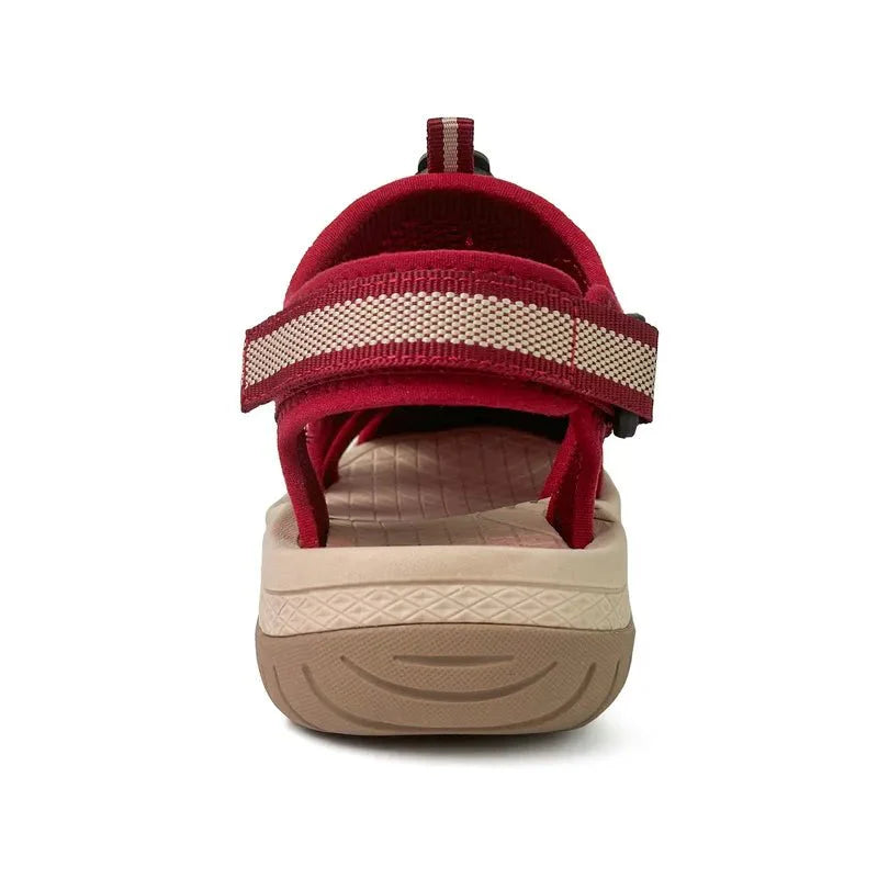 Women's Closed-Toe Hiking Sandals with Elastic Lace