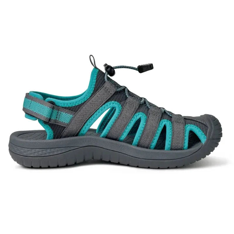 Women's Closed-Toe Hiking Sandals with Elastic Lace