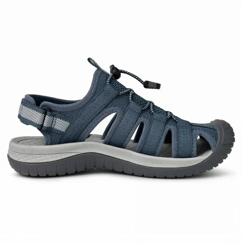 Women's Closed-Toe Hiking Sandals with Elastic Lace