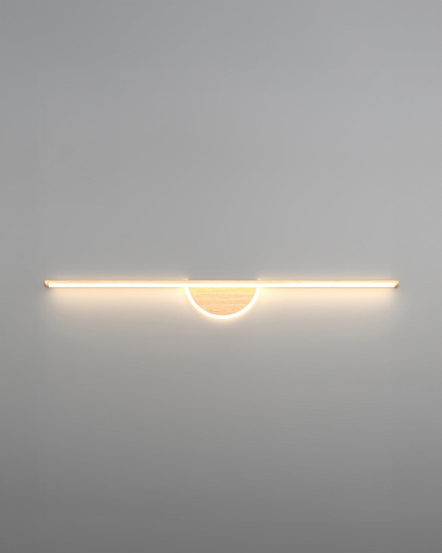 Modern Wooden Arc Wall Lamp with Soft Illumination