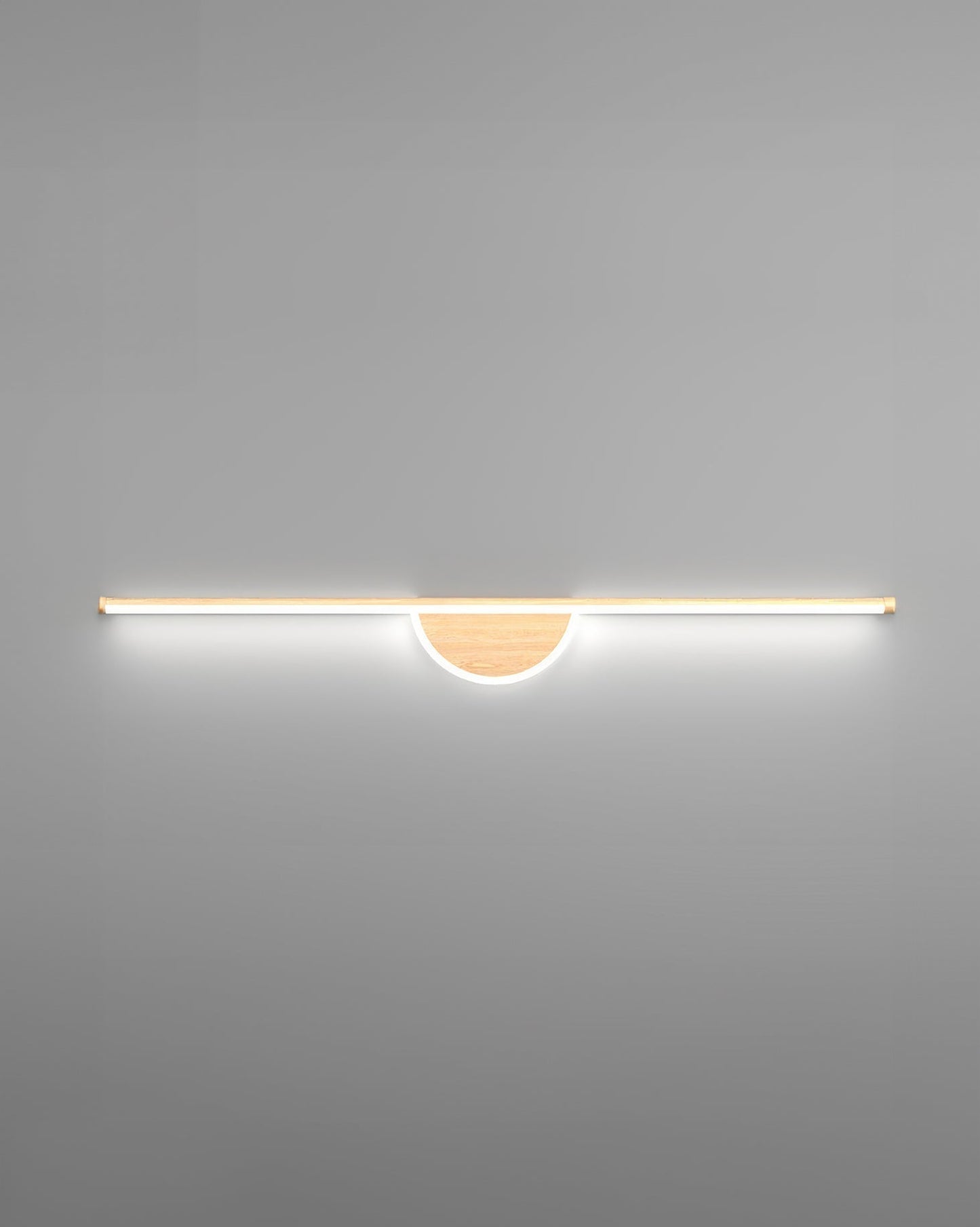 Modern Wooden Arc Wall Lamp with Soft Illumination