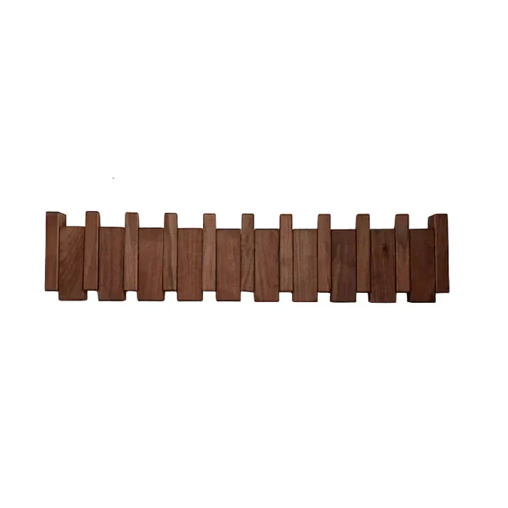 Wooden Piano Coat Rack with Fold-Out Hooks
