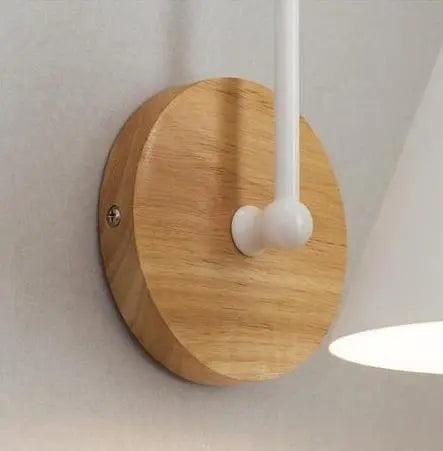 Minimalist Nordic Wood Wall Lamp with LED Light