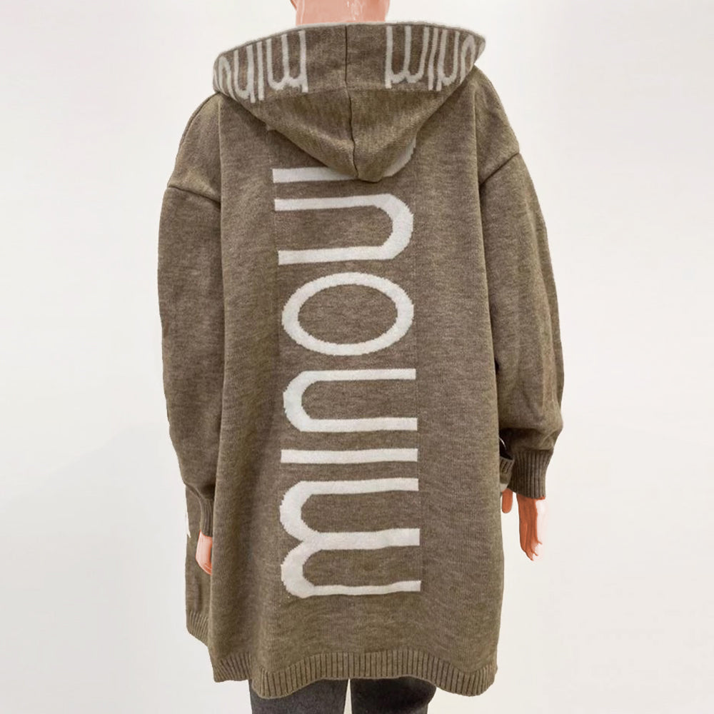 Elegant Oversized Winter Hoodie Cardigan for Women