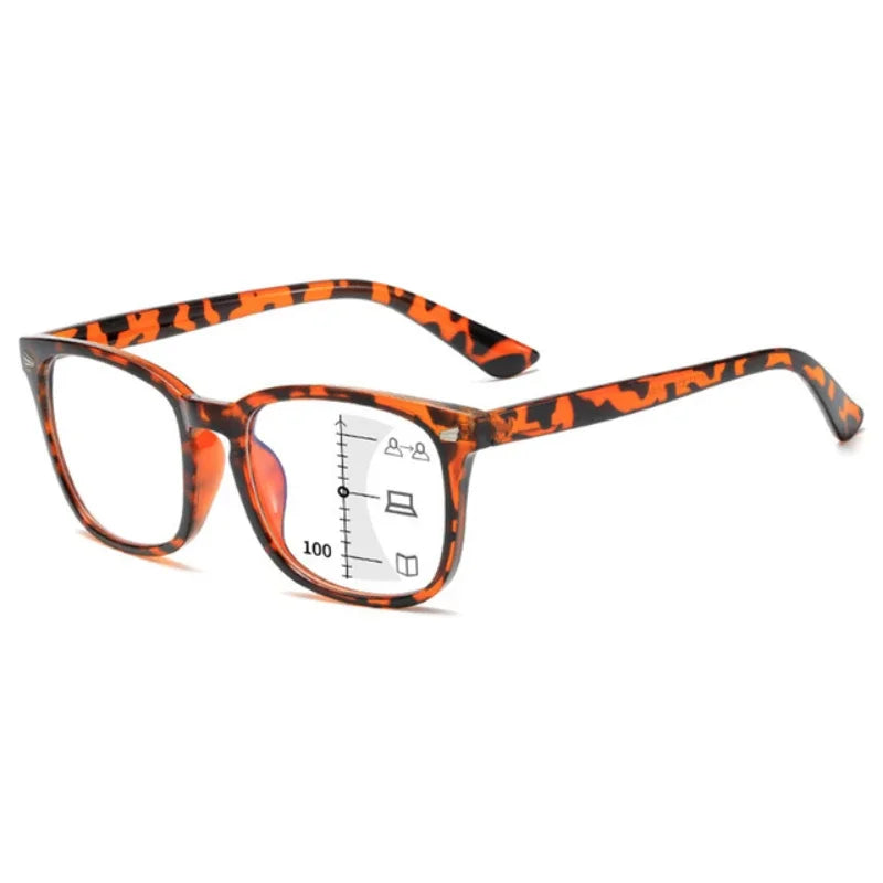 Progressive Multifocal Camera Glasses with Blue Light Filter