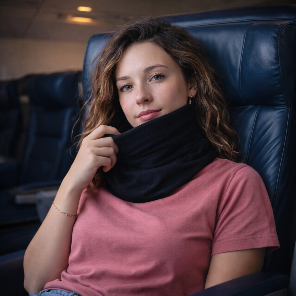 Wrap-Around Travel Neck Pillow for Upright Support