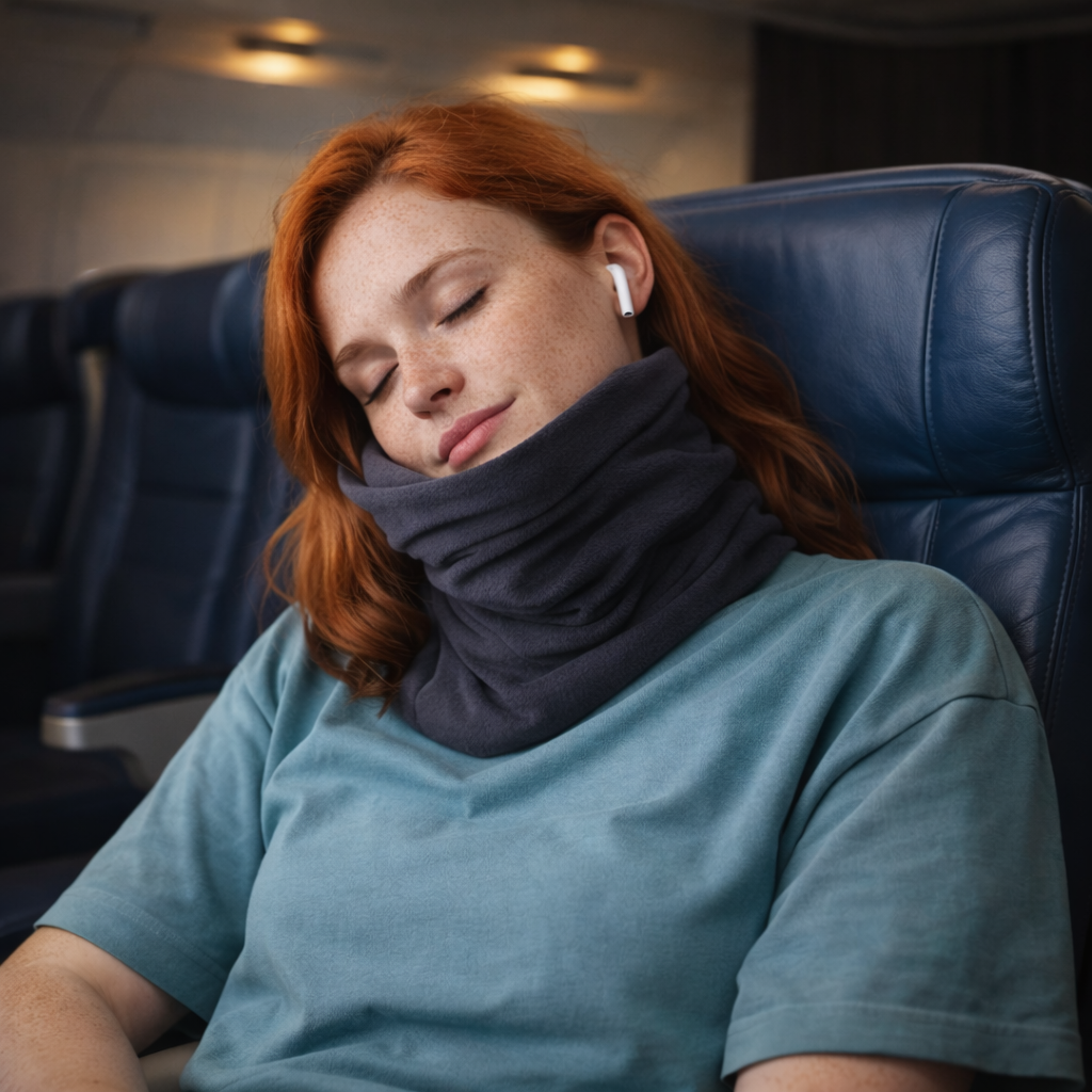 Wrap-Around Travel Neck Pillow for Upright Support
