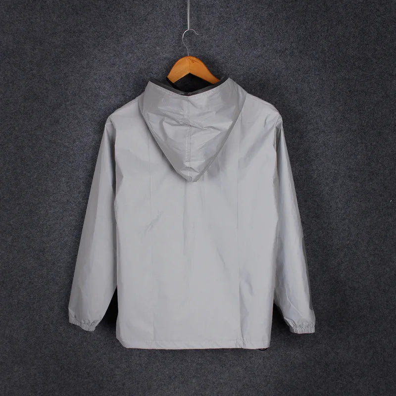Waterproof Long Sleeve Jacket with Reflective Details