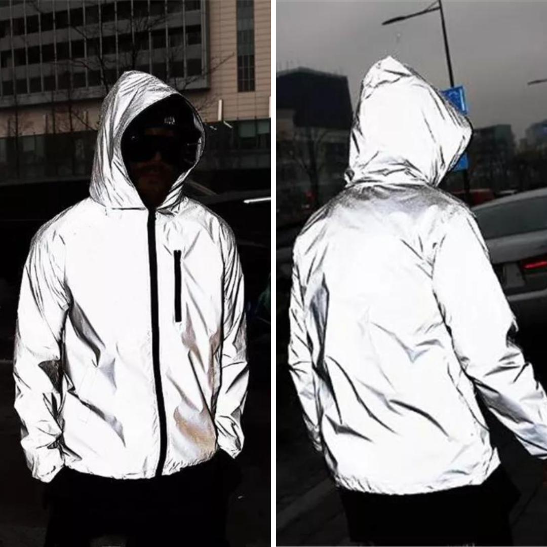 Waterproof Long Sleeve Jacket with Reflective Details