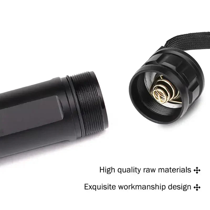 90000 Lumens Waterproof Flashlight with Zoom Function