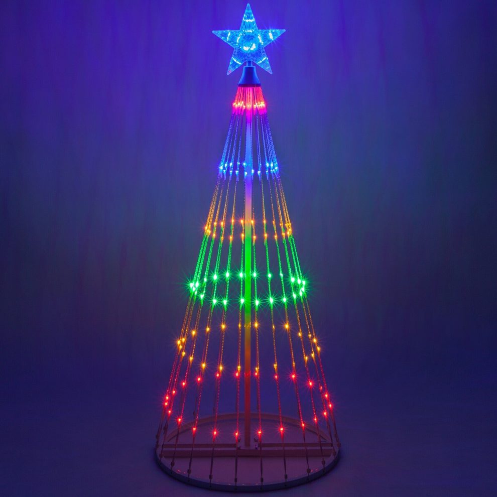 Multicolored LED Animated Outdoor Christmas Tree Lights