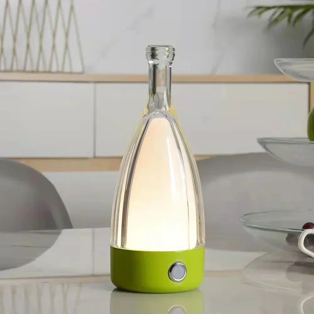 Wine Bottle Shaped USB Rechargeable Table Lamp
