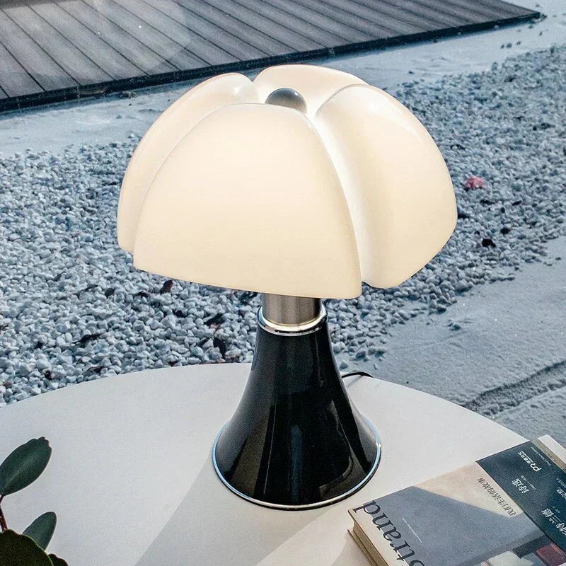 Floral Table Lamp with Adjustable Height and Dimmable LED