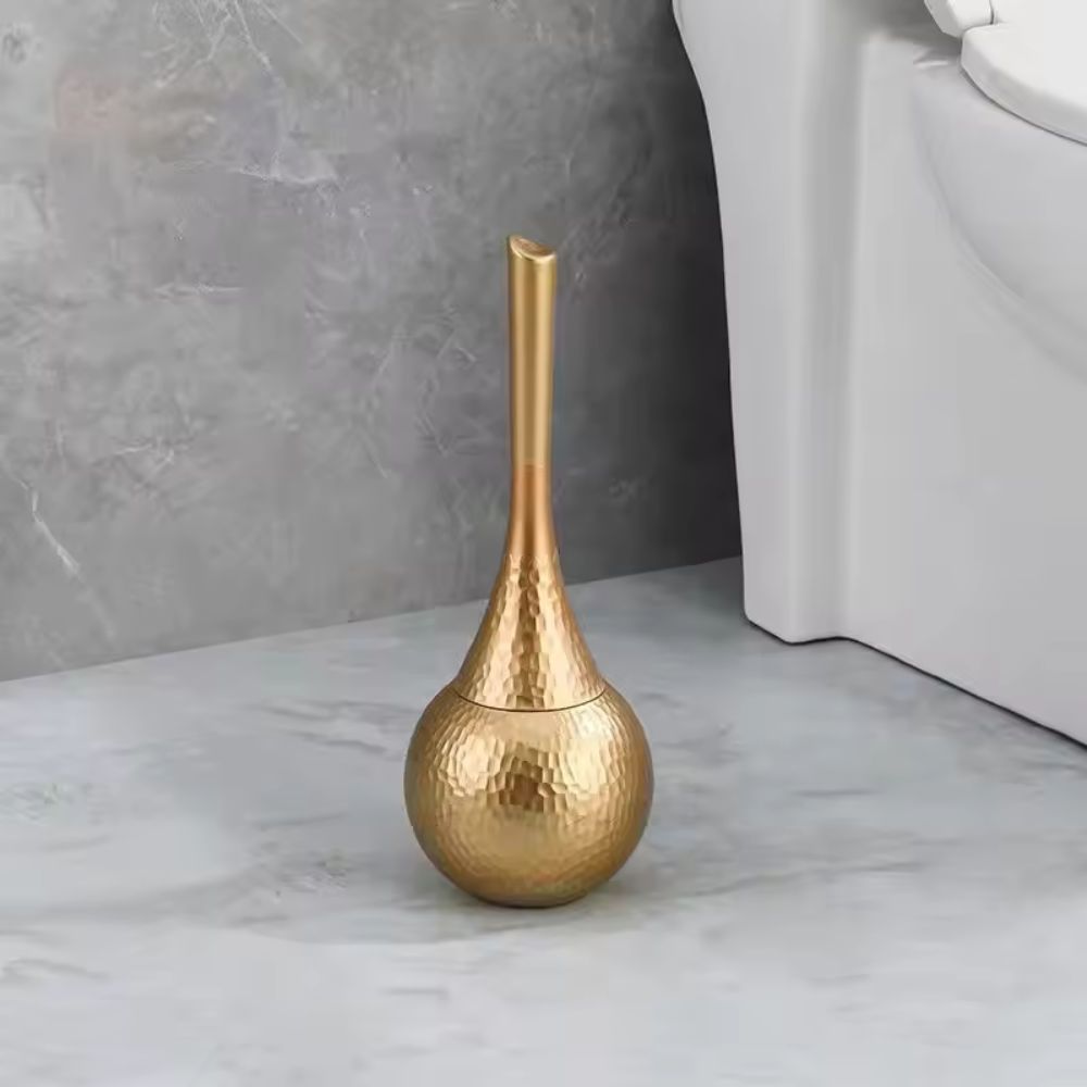 Elegant Toilet Brush with Ergonomic Handle and Storage Base
