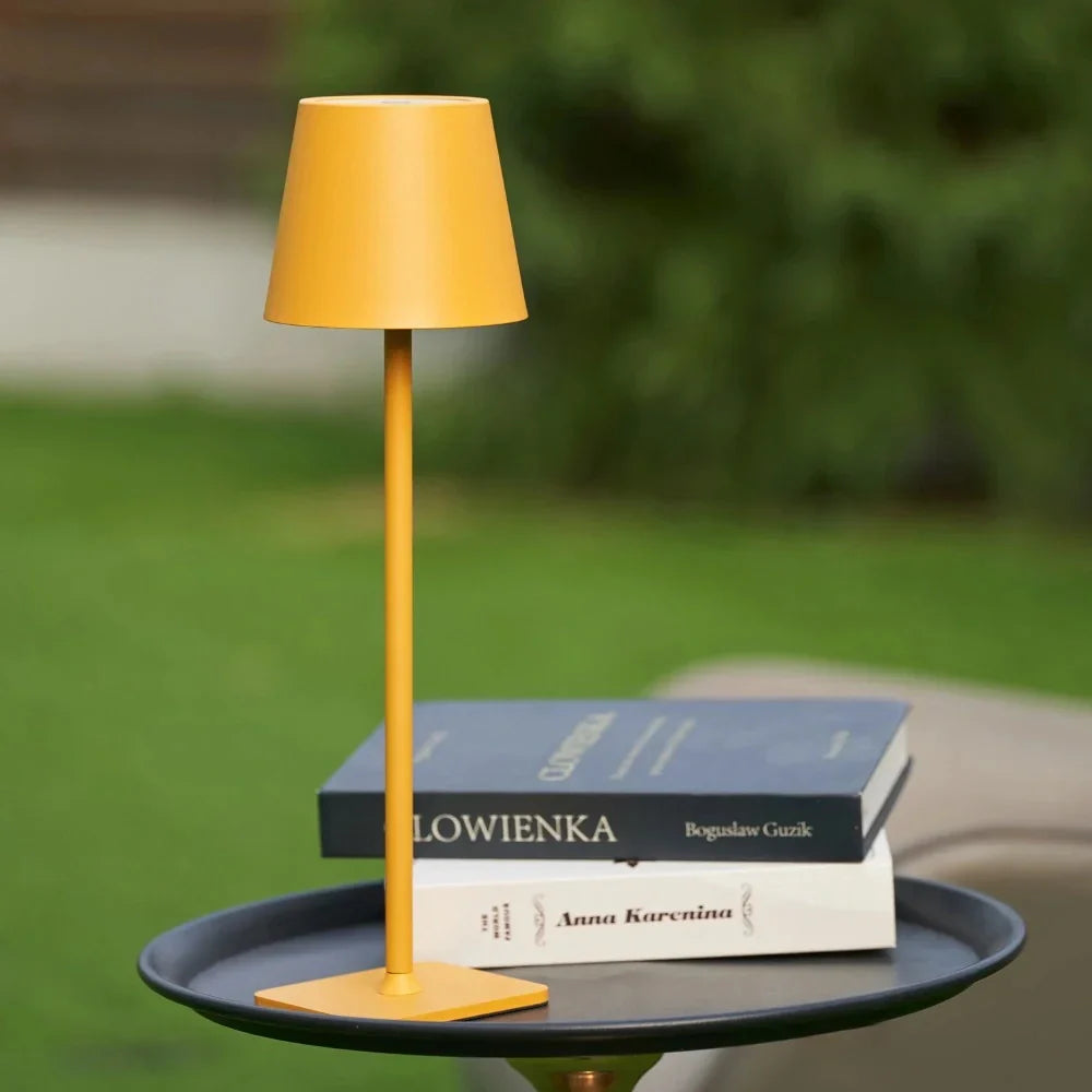 Tall Rechargeable Dimmable Table Lamp for Indoor and Outdoor Use