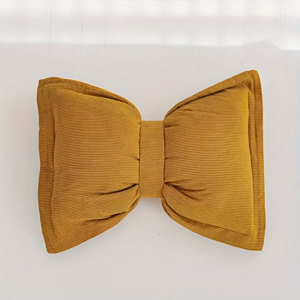 Bowknot Corduroy Decorative Cushion Pillow