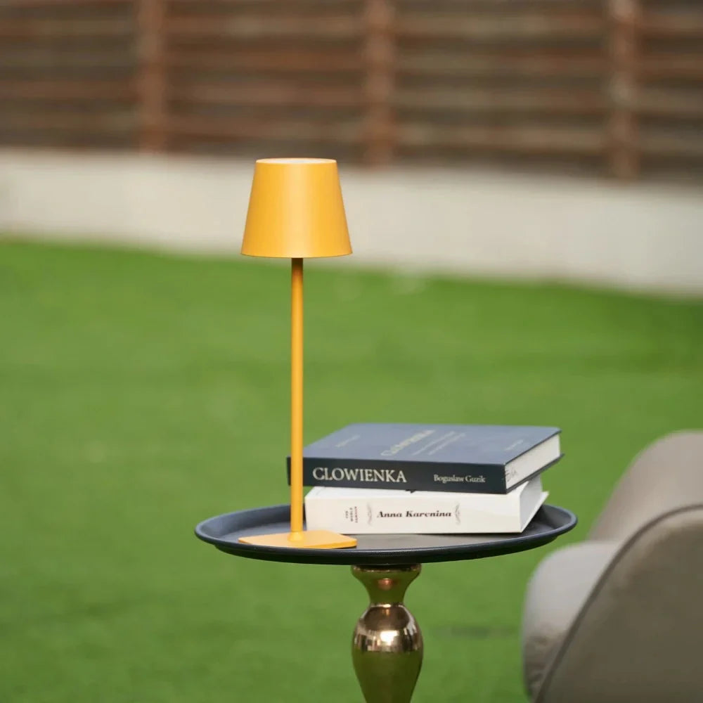 Tall Rechargeable Dimmable Table Lamp for Indoor and Outdoor Use