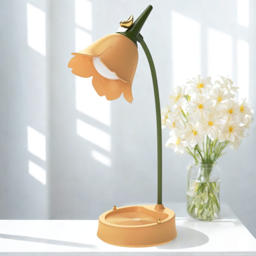 Flower-Shaped Touch-Activated LED Table Lamp