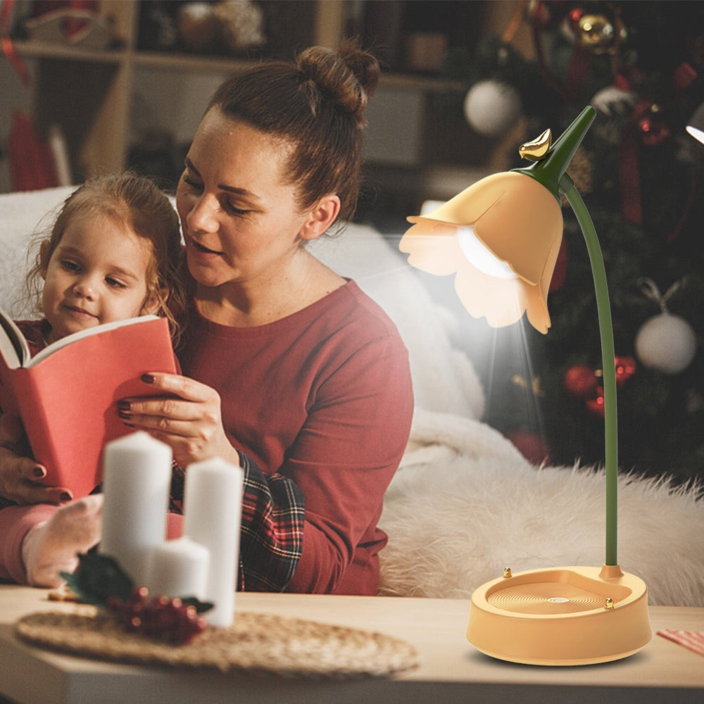 Flower-Shaped Touch-Activated LED Table Lamp