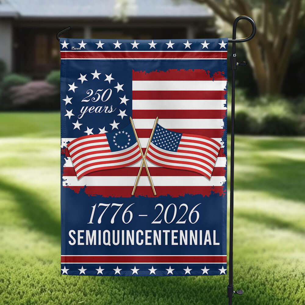 American Flag 250th Anniversary Garden Flag Double-Sided Decorative Banner