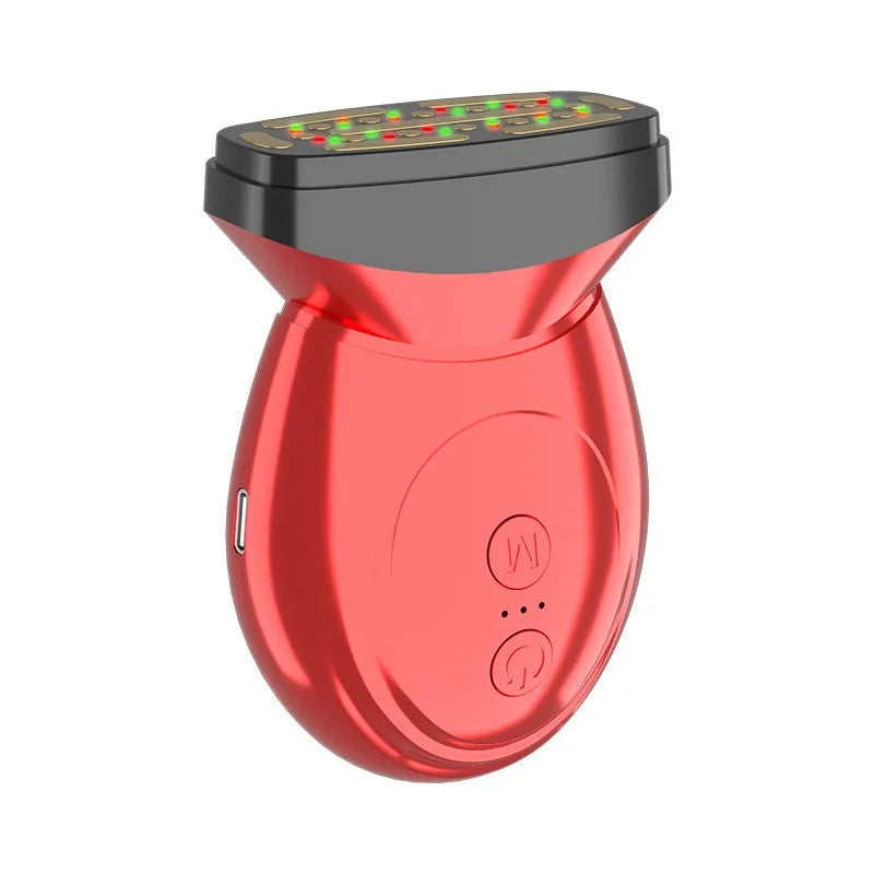 Multifunctional Face and Neck Massager with Red Light Therapy and Gentle Heat