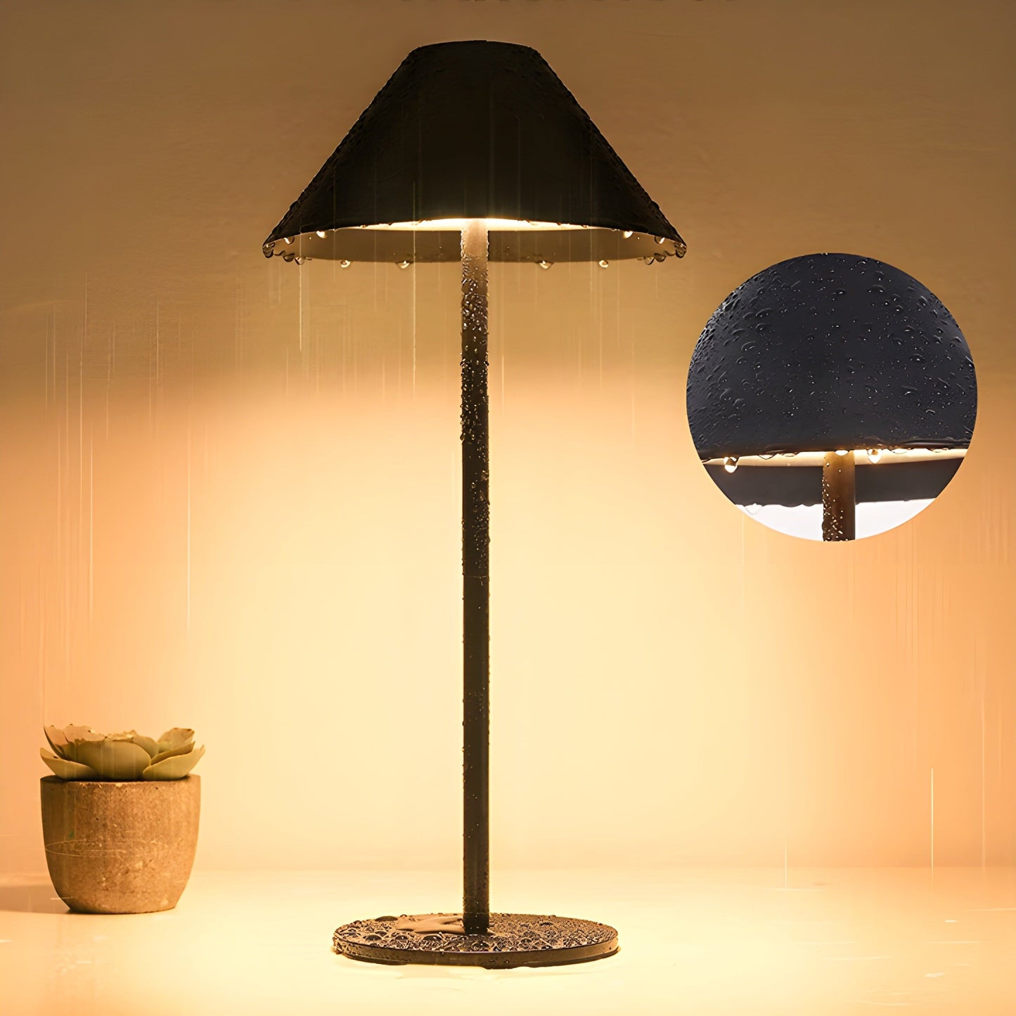 Dimmable Waterproof Touch Table Lamp - Rechargeable Minimalist Design