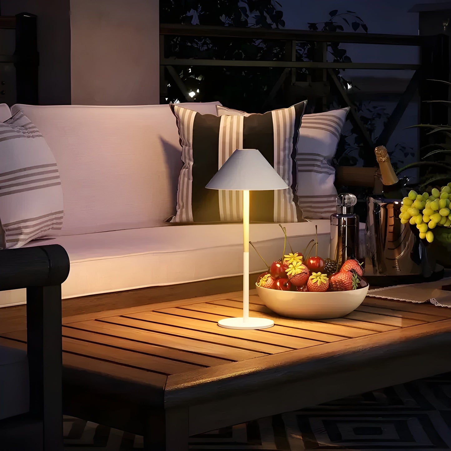 Dimmable Waterproof Touch Table Lamp - Rechargeable Minimalist Design