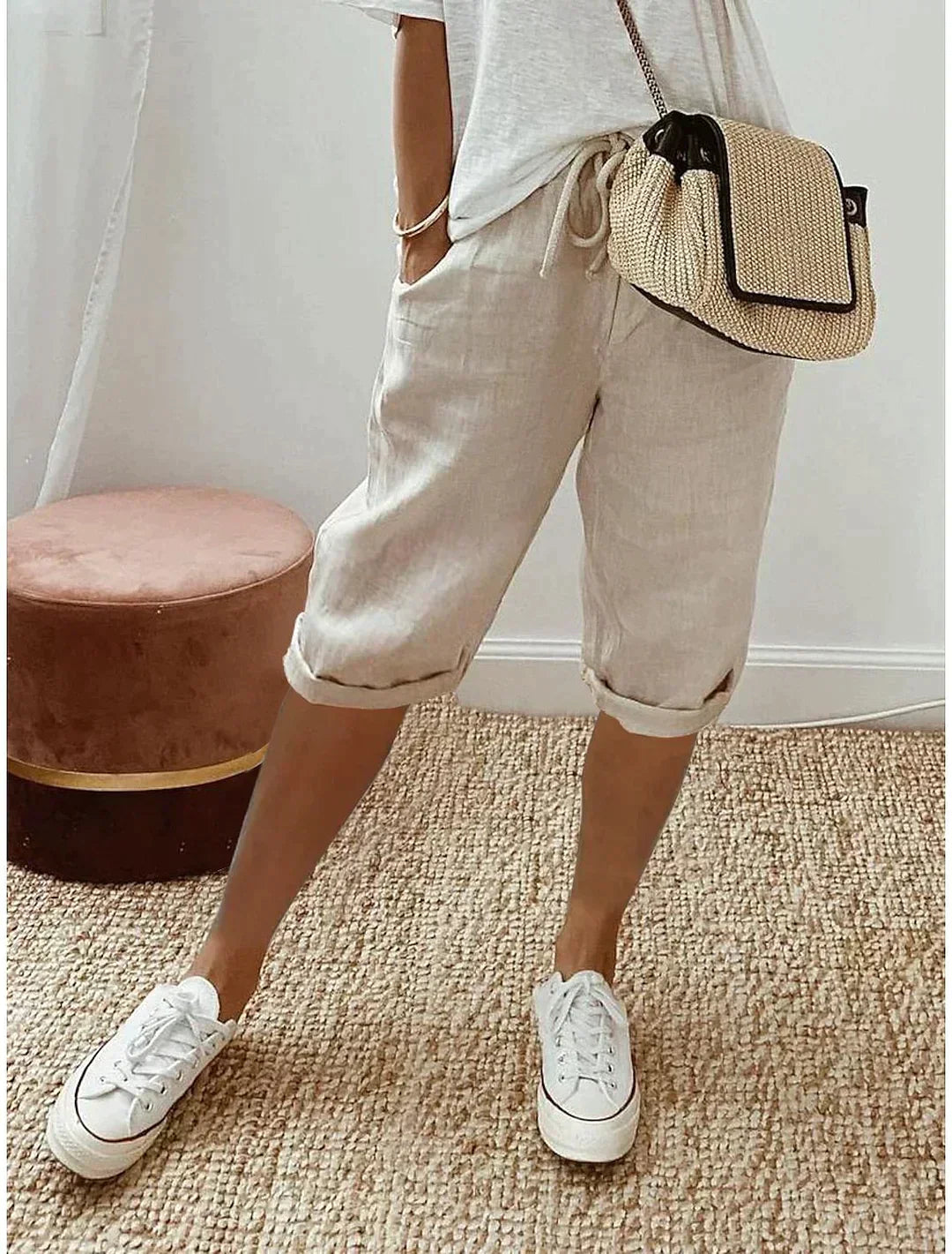 Adjustable Women's Comfort Shorts with Pockets