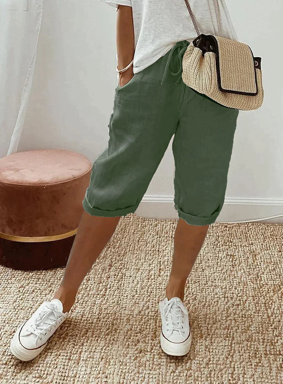 Adjustable Women's Comfort Shorts with Pockets