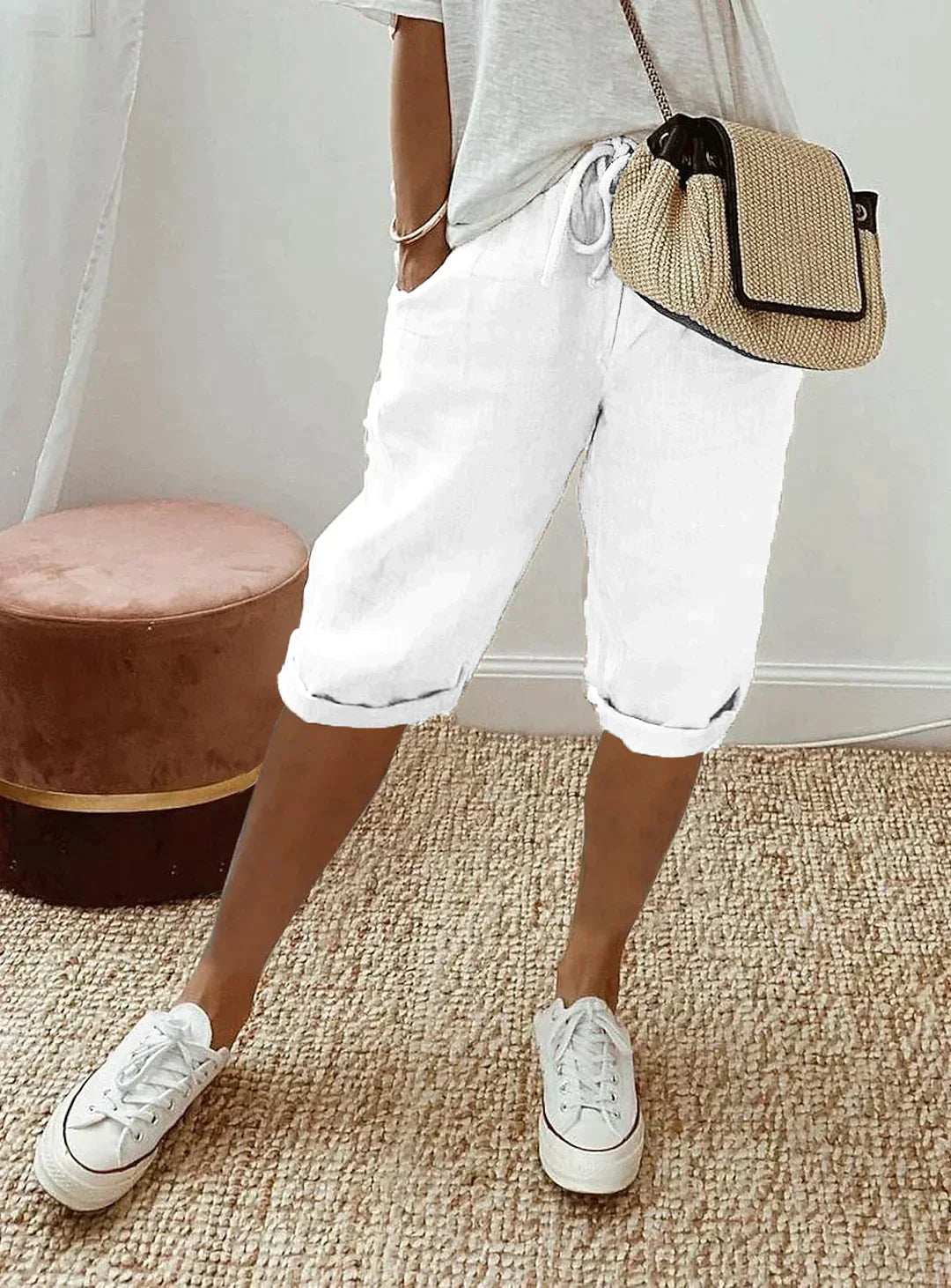 Adjustable Women's Comfort Shorts with Pockets