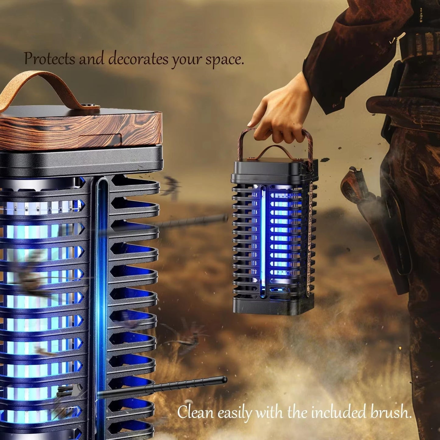 Outdoor Electric Fly Insect Killer with UV Light and Safety Net