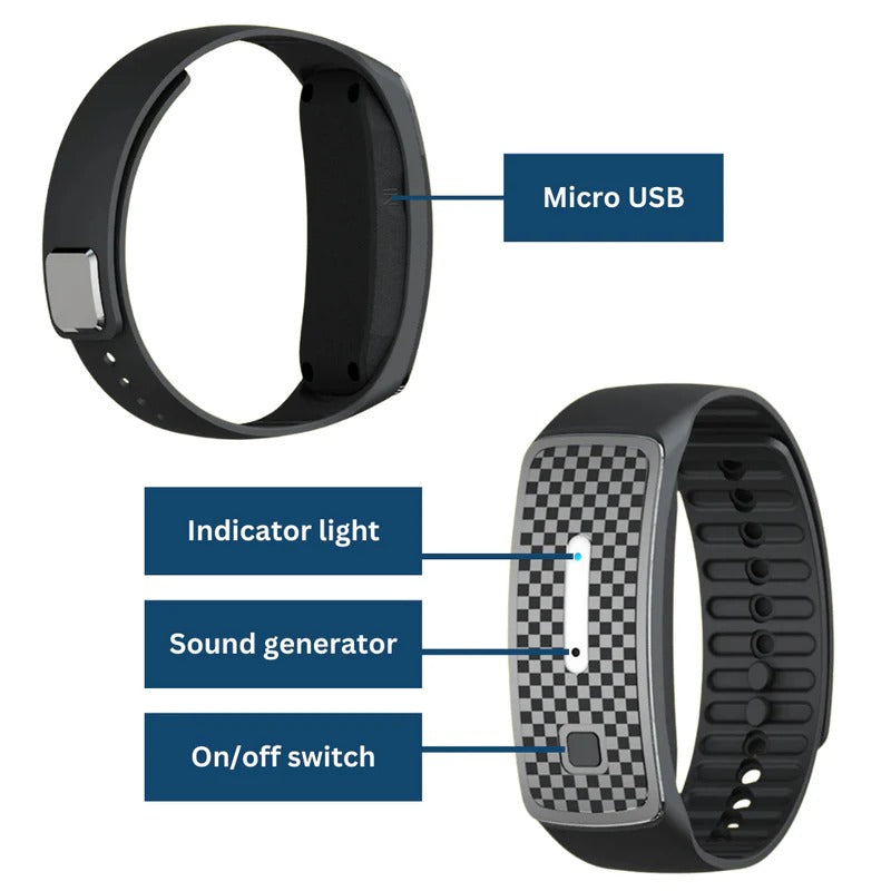 Ultrasonic Mosquito Repellent Bracelet - Eco-Friendly and Adjustable