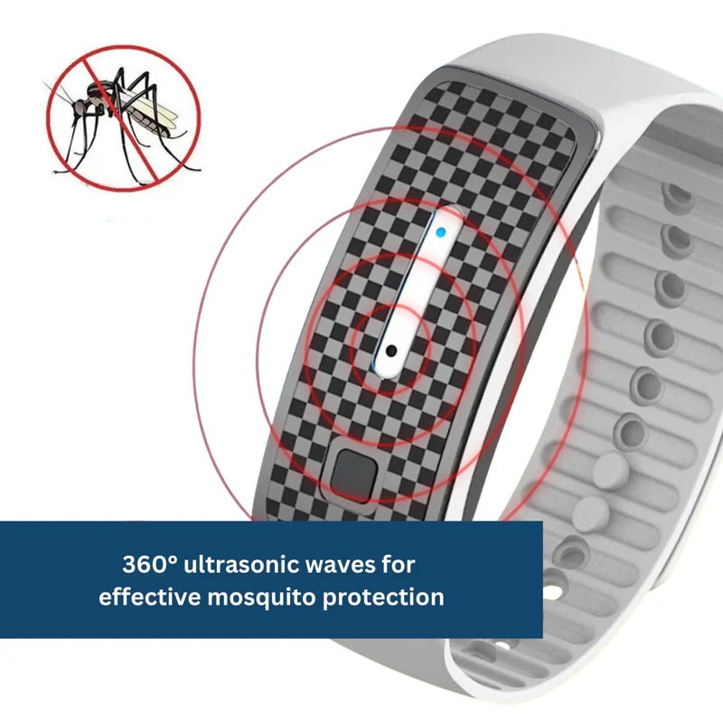 Ultrasonic Mosquito Repellent Bracelet - Eco-Friendly and Adjustable