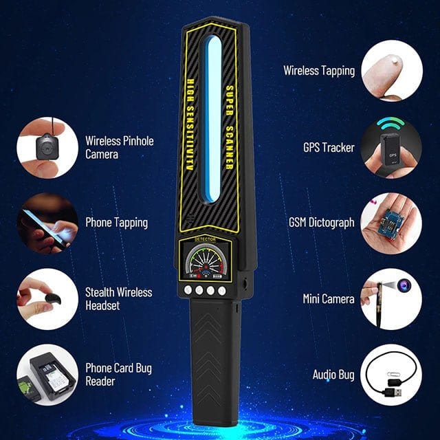 Portable RF Bug Detector and Hidden Camera Finder