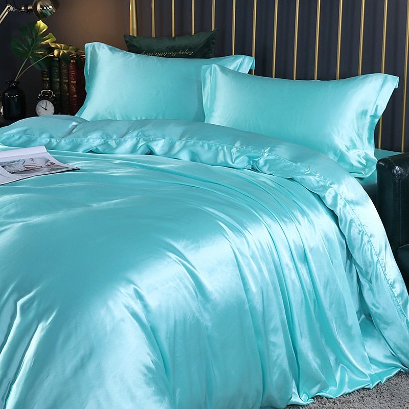 Silk Luxury Bedding Set with Duvet Cover and Pillowcases