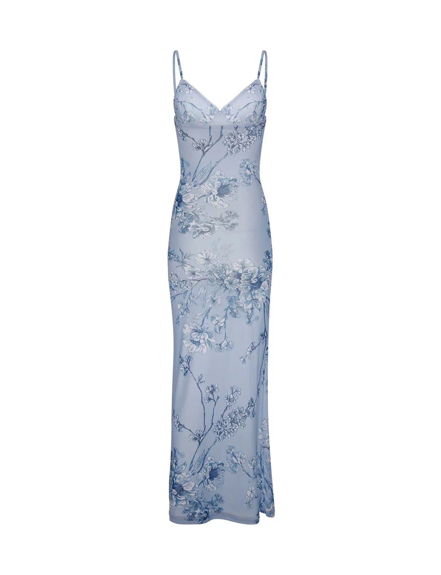 Lace Midi Dress with Floral Design