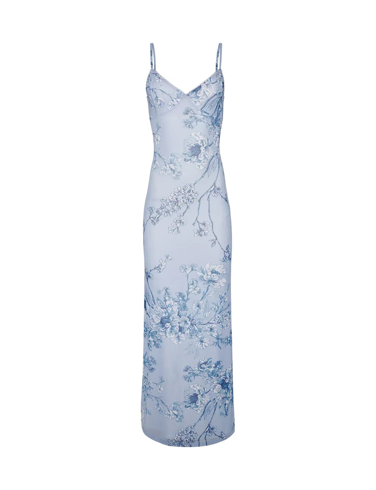 Lace Midi Dress with Floral Design