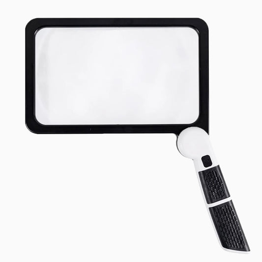 LED Magnifying Glass with Dimmable Light and Ergonomic Handle