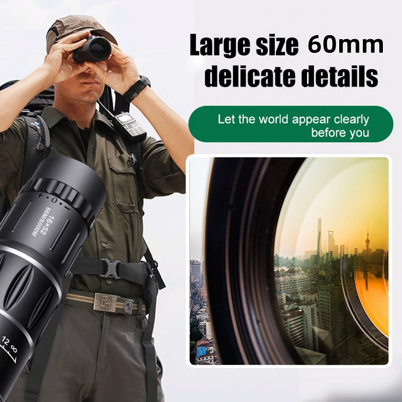 Portable 500x High Magnification Monocular Telescope with Tripod and Phone Holder